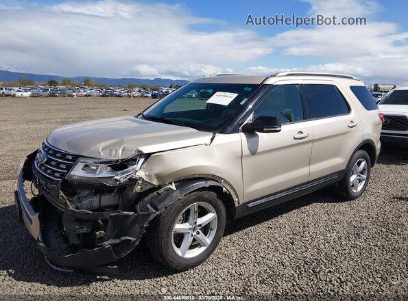 1FM5K8D87HGA52836 2017 FORD FORD EXPLORER Champagne Vista tres cuartos delantera izquierda