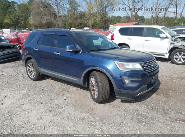 1FM5K8F88GGA31487 2016 FORD FORD EXPLORER Синий Передняя правая четверть