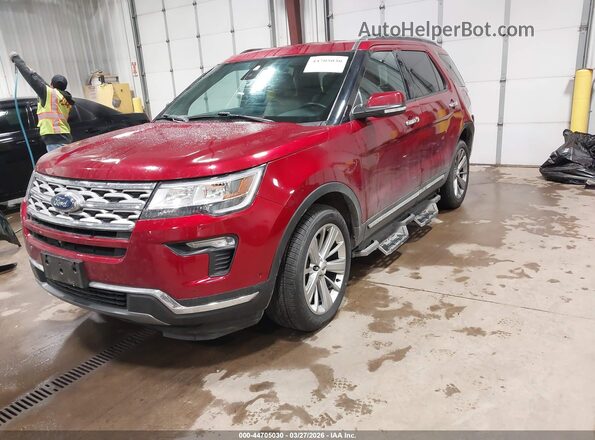 1FM5K8FH4JGC14408 2018 FORD FORD EXPLORER Темно-бордовый Передняя левая четверть