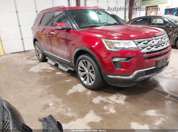 1FM5K8FH4JGC14408 2018 FORD FORD EXPLORER Темно-бордовый Передняя правая четверть