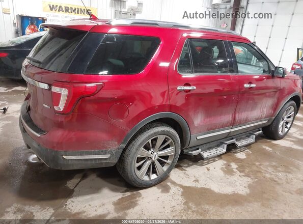 1FM5K8FH4JGC14408 2018 FORD FORD EXPLORER Темно-бордовый Задняя правая четверть