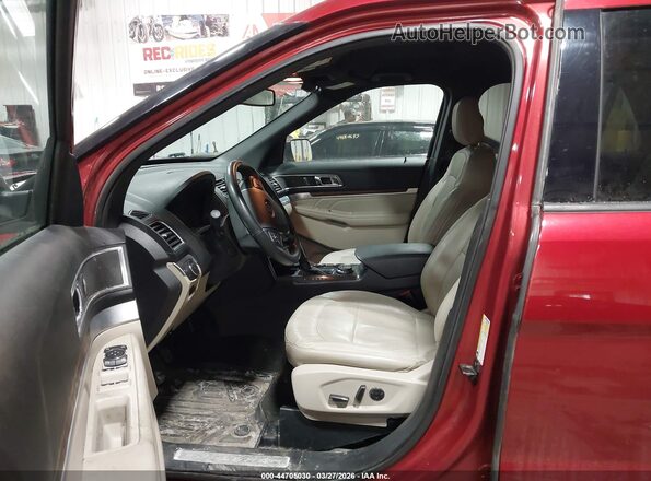 1FM5K8FH4JGC14408 2018 FORD FORD EXPLORER Темно-бордовый Вид салона спереди