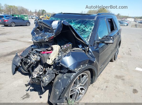 1FM5K8GT2HGA84139 2017 FORD FORD EXPLORER Синий Передняя левая четверть
