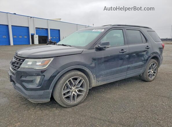 1FM5K8GT4GGA00689 2016 FORD FORD EXPLORER Черный Передняя левая четверть