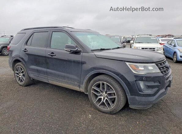 1FM5K8GT4GGA00689 2016 FORD FORD EXPLORER Черный Передняя правая четверть