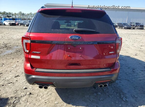 1FM5K8GT6JGC51172 2018 FORD FORD EXPLORER Красный Вид сзади