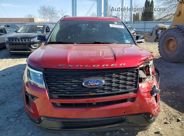 1FM5K8GT6JGC51172 2018 FORD FORD EXPLORER Красный Вид спереди