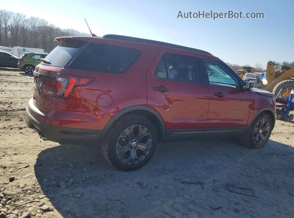 1FM5K8GT6JGC51172 2018 FORD FORD EXPLORER Красный Задняя правая четверть