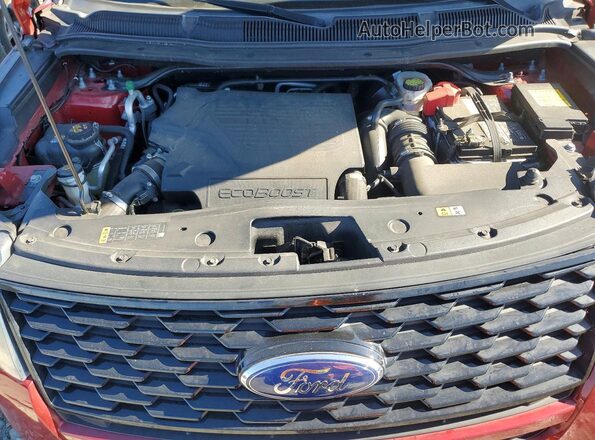 1FM5K8GT6JGC51172 2018 FORD FORD EXPLORER Красный Вид подкапотного пространства