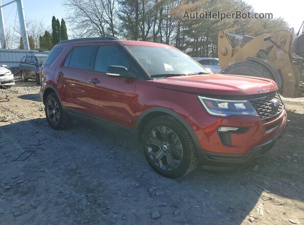 1FM5K8GT6JGC51172 2018 FORD FORD EXPLORER Красный Передняя правая четверть