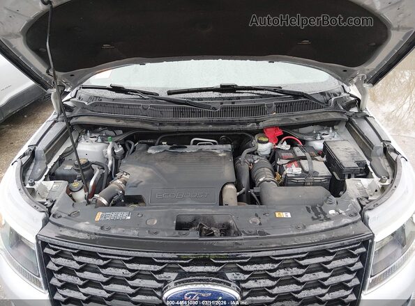 1FM5K8GT6JGC71177 2018 FORD FORD EXPLORER Серебряный Вид сзади