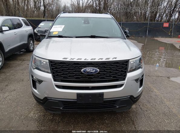 1FM5K8GT6JGC71177 2018 FORD FORD EXPLORER Серебряный Вид задней части салона