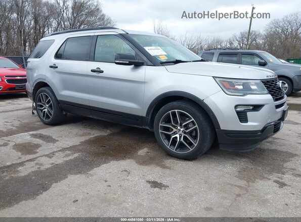 1FM5K8GT6JGC71177 2018 FORD FORD EXPLORER Серебряный Передняя правая четверть