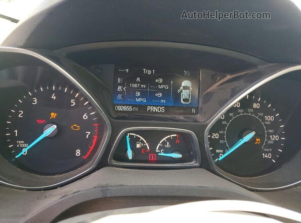 1FMCU0F77JUC75943 2018 FORD ESCAPE Угольный Вид щитка приборов