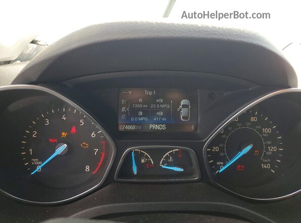1FMCU0F77KUC56715 2019 FORD ESCAPE Серый Вид щитка приборов
