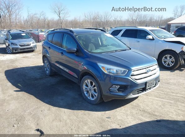 1FMCU0GD5JUC86654 2018 FORD ESCAPE Синий Передняя правая четверть