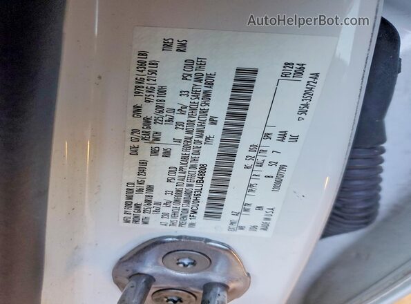1FMCU0H63LUB48808 2020 FORD ESCAPE Белый Вид подкапотного пространства