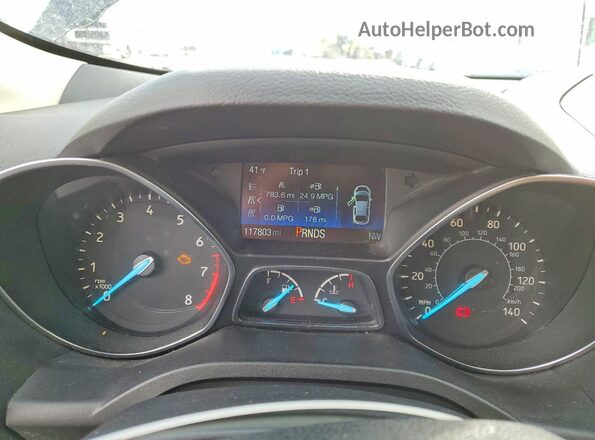 1FMCU9GD1JUB44578 2018 FORD ESCAPE Black Widok zestawu wskaźników