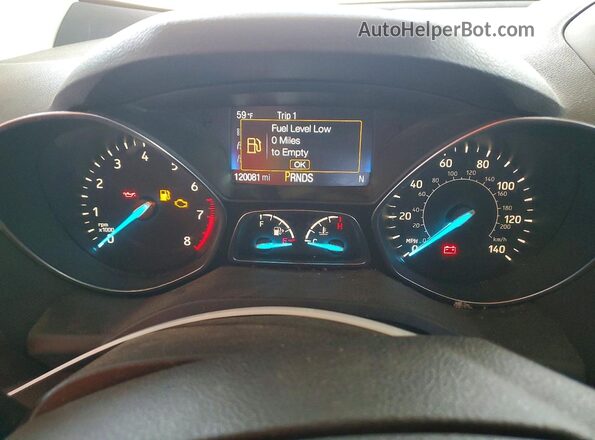 1FMCU9GD6HUE39346 2017 FORD ESCAPE Charcoal ხელსაწყოთა პანელის ხედი
