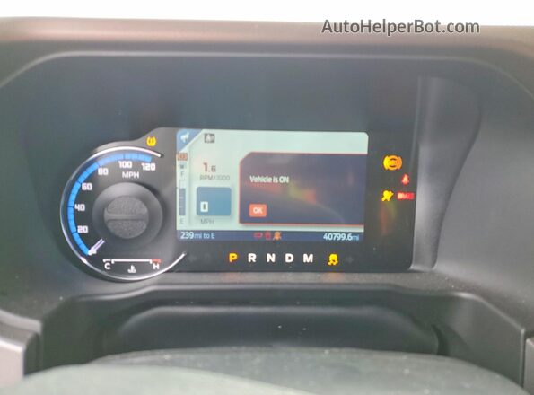 1FMEE5BP2NLB71235 2022 FORD BRONCO Blue Widok zestawu wskaźników