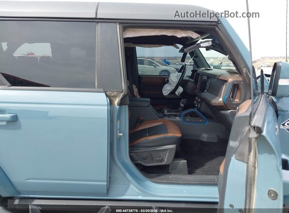 1FMEE5DP6PLB59668 2023 FORD BRONCO Blue წინა სალონის ხედი