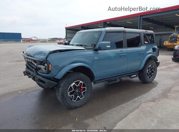 1FMEE5DP6PLB59668 2023 FORD BRONCO Blue წინა მარცხენა ხედი სამი მეოთხედიდან