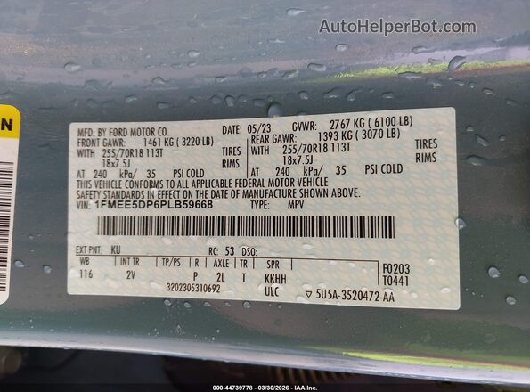 1FMEE5DP6PLB59668 2023 FORD BRONCO Blue ძრავის განყოფილების ხედი