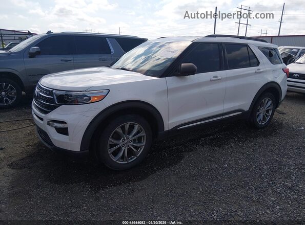 1FMSK7DH8MGC49022 2021 FORD FORD EXPLORER White Առջևի ձախ երեք քառորդ տեսարան