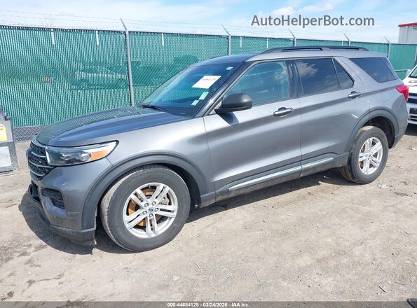 1FMSK8DH0MGC48114 2021 FORD FORD EXPLORER Серый Передняя левая четверть
