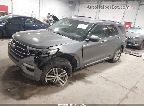 1FMSK8DH8MGA71828 2021 FORD FORD EXPLORER Gray Առջևի ձախ երեք քառորդ տեսարան