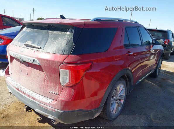 1FMSK8FH2MGA40264 2021 FORD FORD EXPLORER Maroon Tył prawy