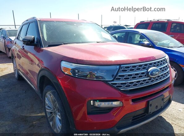 1FMSK8FH2MGA40264 2021 FORD FORD EXPLORER Maroon Przód prawy