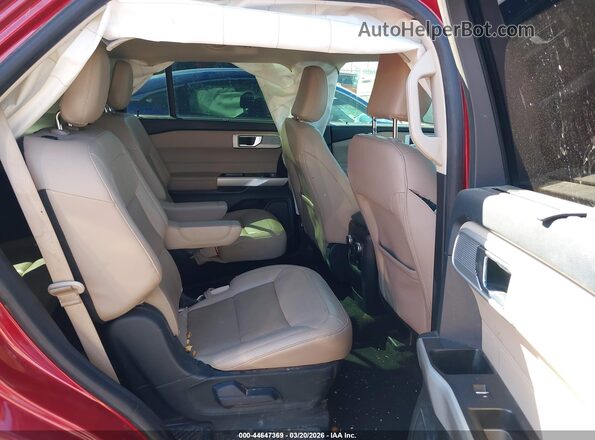 1FMSK8FH2MGA40264 2021 FORD FORD EXPLORER Maroon Widok naklejki z numerem VIN