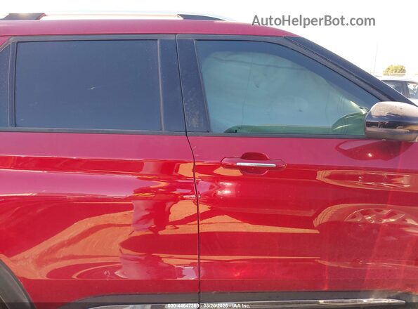 1FMSK8FH2MGA40264 2021 FORD FORD EXPLORER Maroon Widok wnętrza z tyłu