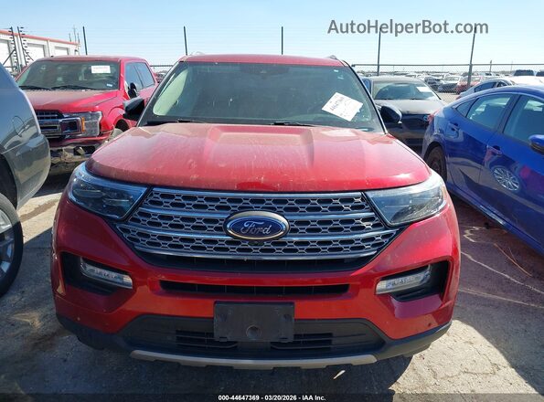 1FMSK8FH2MGA40264 2021 FORD FORD EXPLORER Maroon Widok zestawu wskaźników