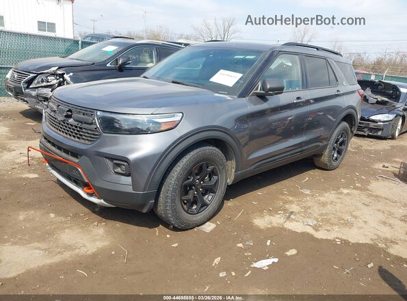 1FMSK8JH1NGA69067 2022 FORD FORD EXPLORER Серый Передняя левая четверть