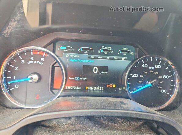 1FT7W2BT5HED77289 2017 FORD F250 Коричневый Вид щитка приборов