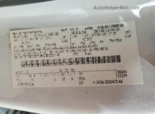 1FT7W2BT7KEE35314 2019 FORD F250 White Widok komory silnika