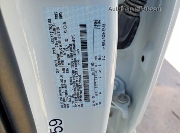 1FT7W2BT7SED89323 2025 FORD F250 Белый Вид наклейки с VIN-кодом