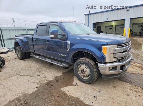 1FT8W3DT7HEE71214 2017 FORD F350 Синий Передняя правая четверть