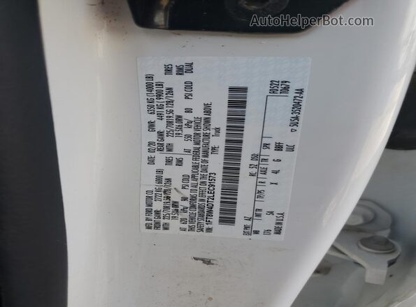 1FT8W4DT2LEC91573 2020 FORD F450 Белый Вид наклейки с VIN-кодом