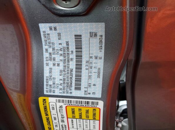 1FTER4GH3RLE07692 2024 FORD RANG Silver Engine compartment view