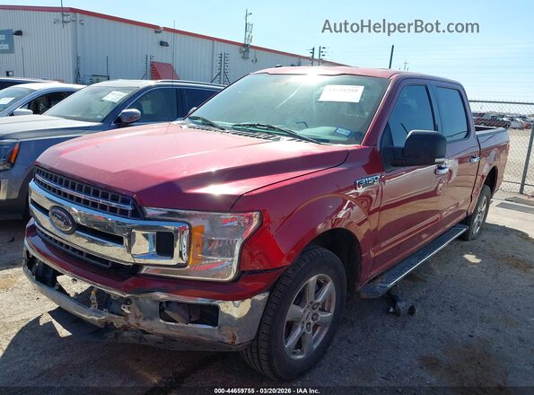 1FTEW1C50JKC40334 2018 FORD F150 Maroon Vista tres cuartos delantera izquierda