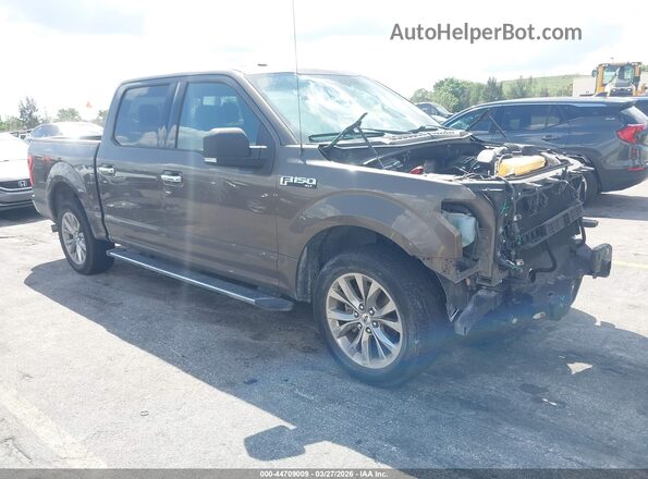 1FTEW1CF7HFB49234 2017 FORD F150 Brown წინა მარჯვენა