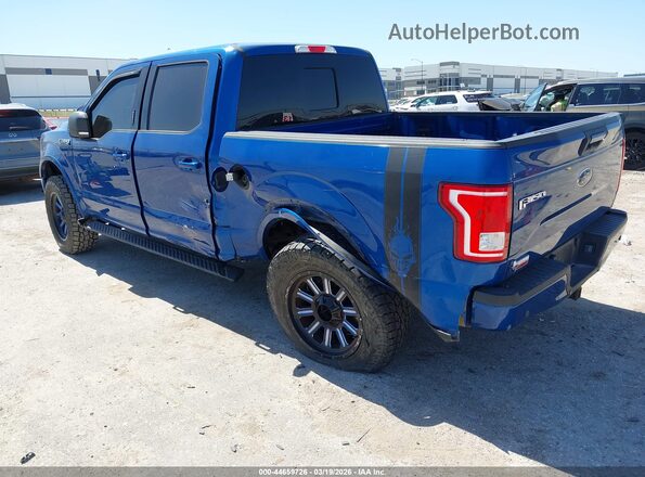 1FTEW1CPXHKE10078 2017 FORD F150 Blue Trasero izquierdo