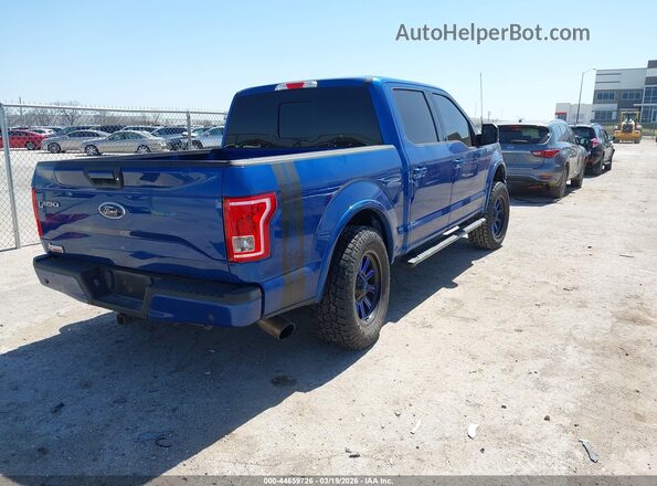 1FTEW1CPXHKE10078 2017 FORD F150 Blue Trasero derecho