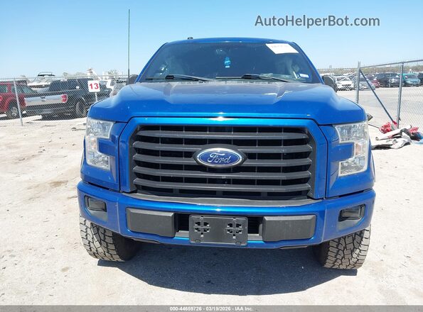 1FTEW1CPXHKE10078 2017 FORD F150 Blue Vista del salpicadero