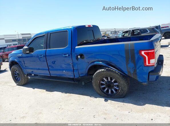 1FTEW1CPXHKE10078 2017 FORD F150 Blue Vista interior trasera