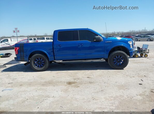1FTEW1CPXHKE10078 2017 FORD F150 Blue Vista del cuadro de instrumentos