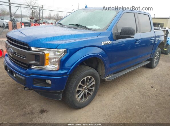 1FTEW1EP6JFE15676 2018 FORD F150 Blue Przód lewy